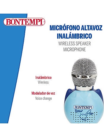 Microfono wireless per bambini blu con altoparlante bontempi