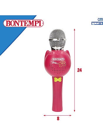Microfono wireless rosa per bambini con altoparlante bontempi
