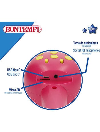 Microfono wireless rosa per bambini con altoparlante bontempi