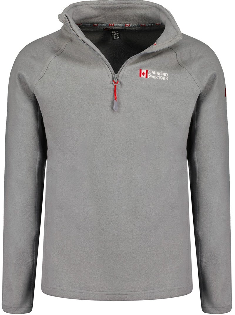 Micropile con collo zip tugeak – canadian peak Grigio chiaro - Kiabi