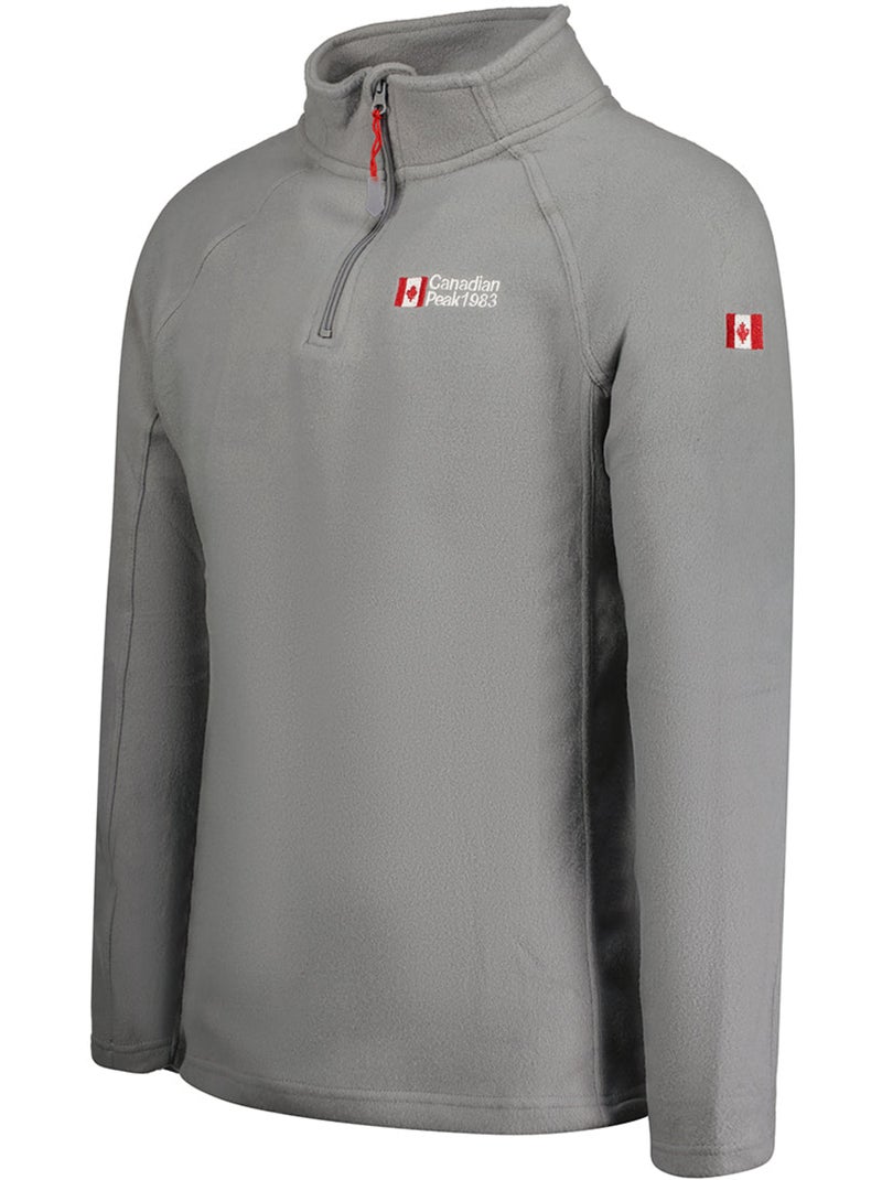 Micropile con collo zip tugeak – canadian peak Grigio chiaro - Kiabi