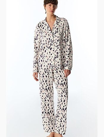 Midnight mood pigiama con camicia e pantaloni a maniche lunghe penti