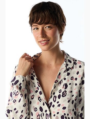 Midnight mood pigiama con camicia e pantaloni a maniche lunghe penti