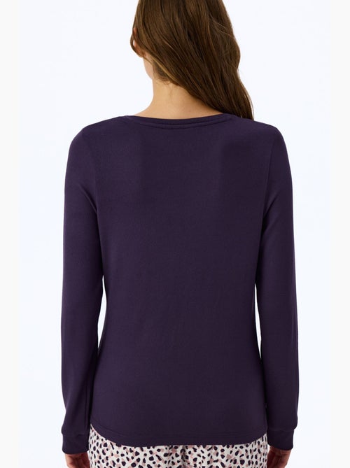 Midnight mood top pigiama a maniche lunghe con stampa slogan penti - Kiabi Midnight mood top pigiama a maniche lunghe con stampa slogan penti - Kiabi