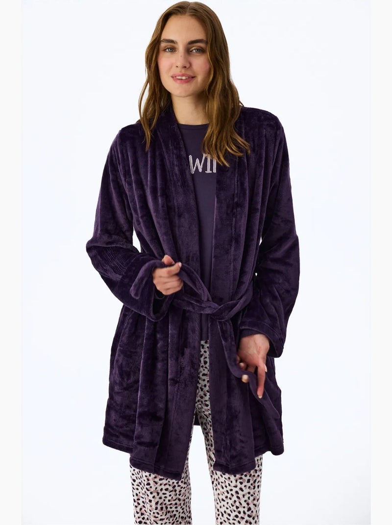 Midnight mood vestaglia a maniche lunghe penti Viola - Kiabi