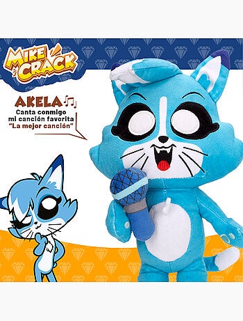 Mikecrack gatto ufficiale di peluche akela "canto e ripeto quello che dici".