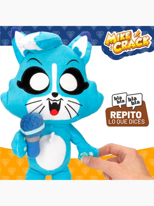 Mikecrack gatto ufficiale di peluche akela "canto e ripeto quello che dici". - Kiabi