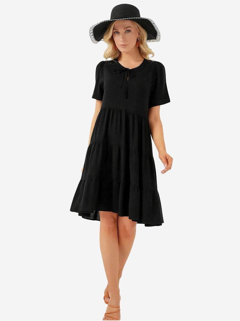 Mini abito a maniche corte bdart Nero - Kiabi