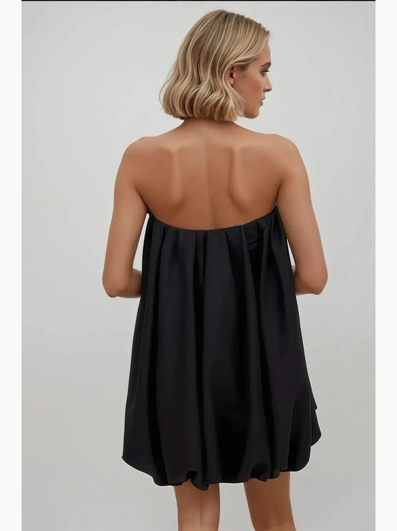 Mini abito a palloncino senza spalline hiccup Nero - Kiabi