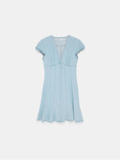 Mini abito a trapezio in denim dilvin - Kiabi Mini abito a trapezio in denim dilvin - Kiabi