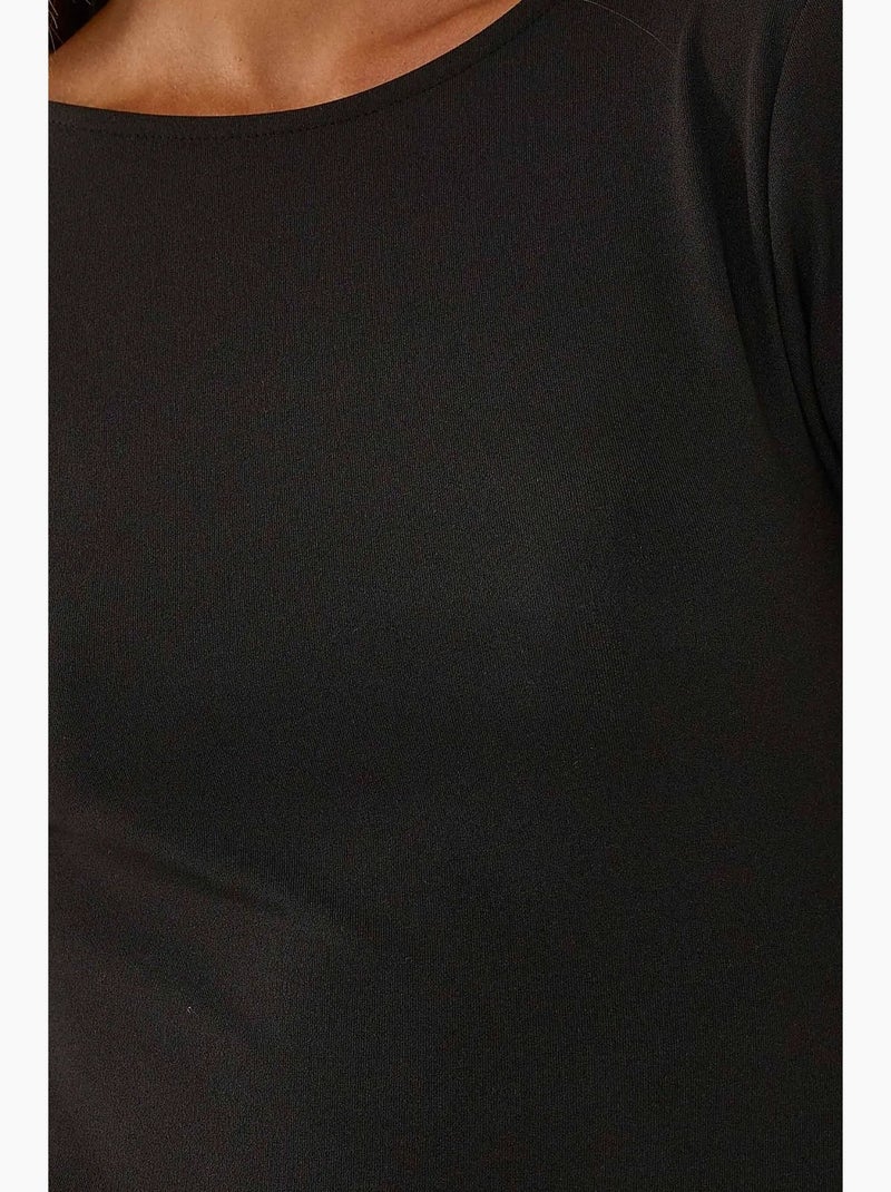 Mini abito aderente con scollatura posteriore hiccup Nero - Kiabi
