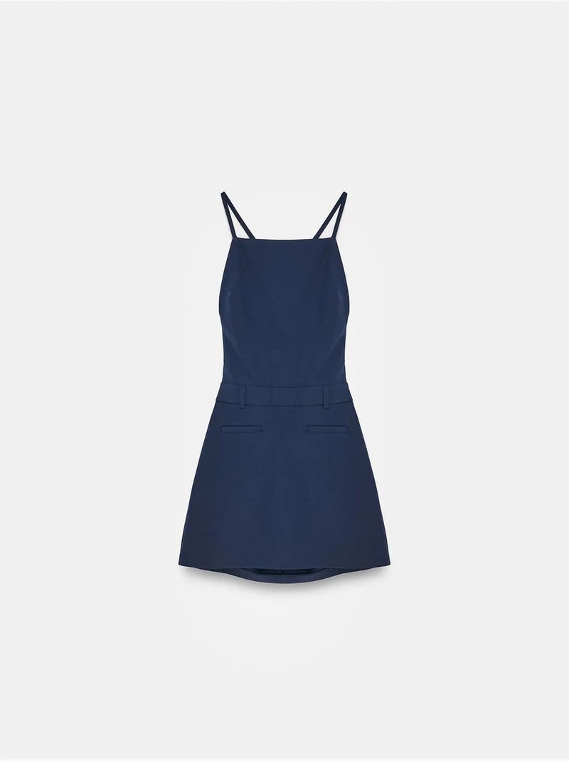 Mini abito aderente con scollo quadrato e dettaglio cut-out dilvin Blu marino - Kiabi