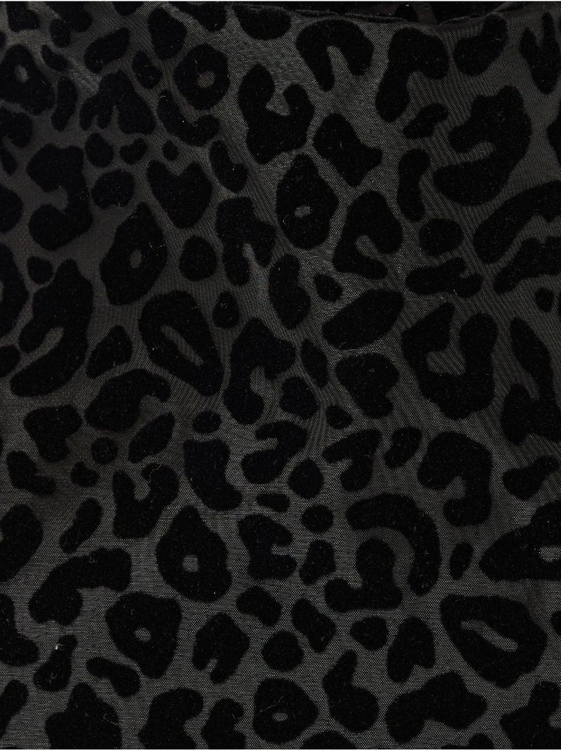 Mini abito aderente con stampa leopardata Nero - Kiabi