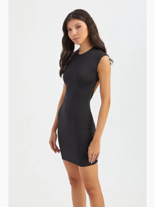 Mini abito bodycon con girocollo, maniche a cappuccio e cut-out sulla schiena hiccup - Kiabi Mini abito bodycon con girocollo, maniche a cappuccio e cut-out sulla schiena hiccup - Kiabi