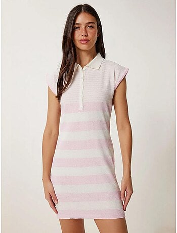 Mini abito bodycon in maglia a righe istanbul