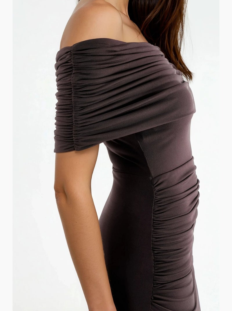 Mini abito bodycon sandy senza spalline hiccup Marrone cioccolato - Kiabi