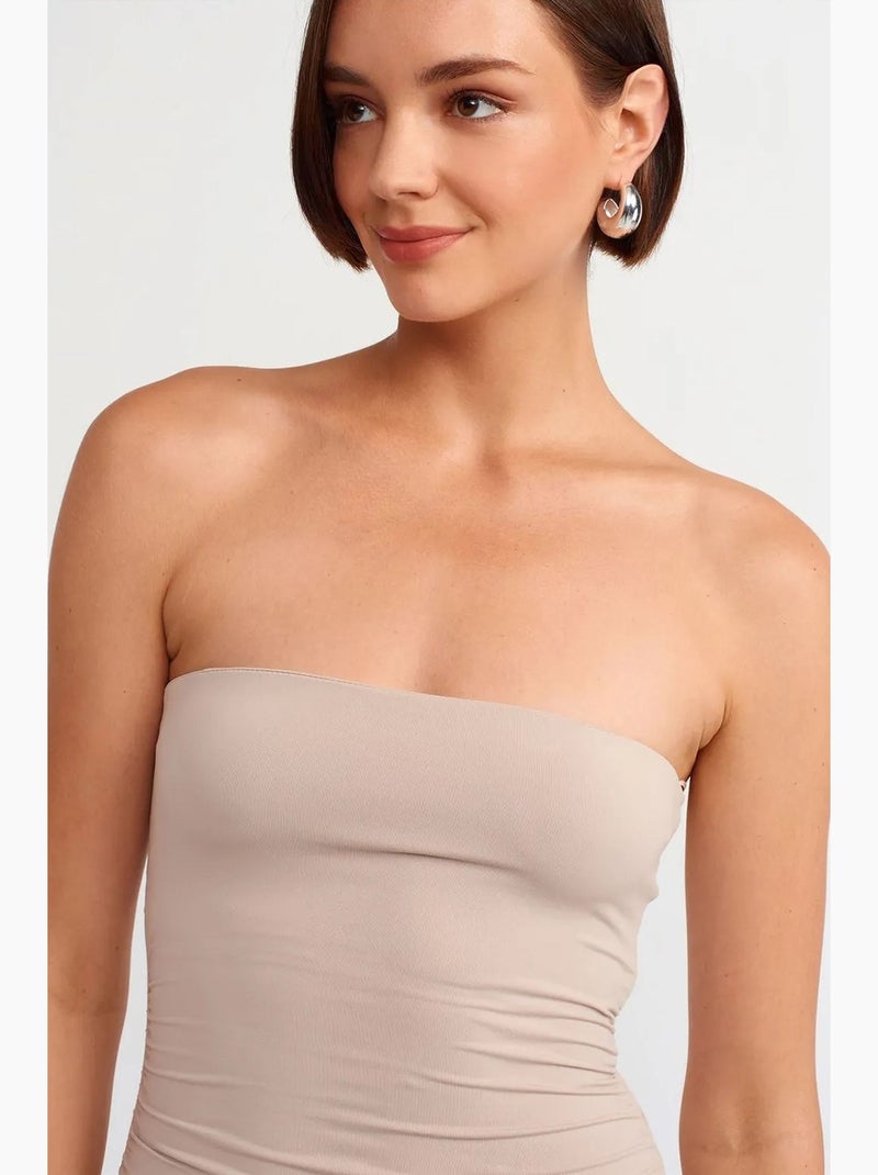 Mini abito bodycon senza spalline dilvin Beige argilla - Kiabi