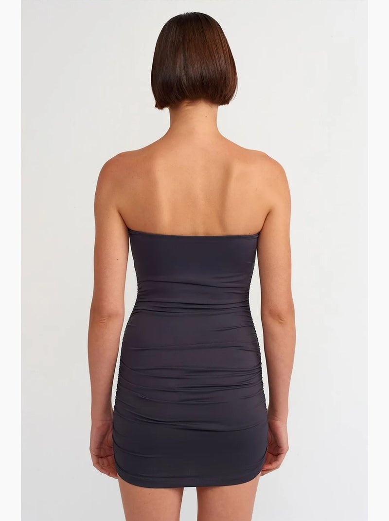 Mini abito bodycon senza spalline dilvin Blu marino - Kiabi