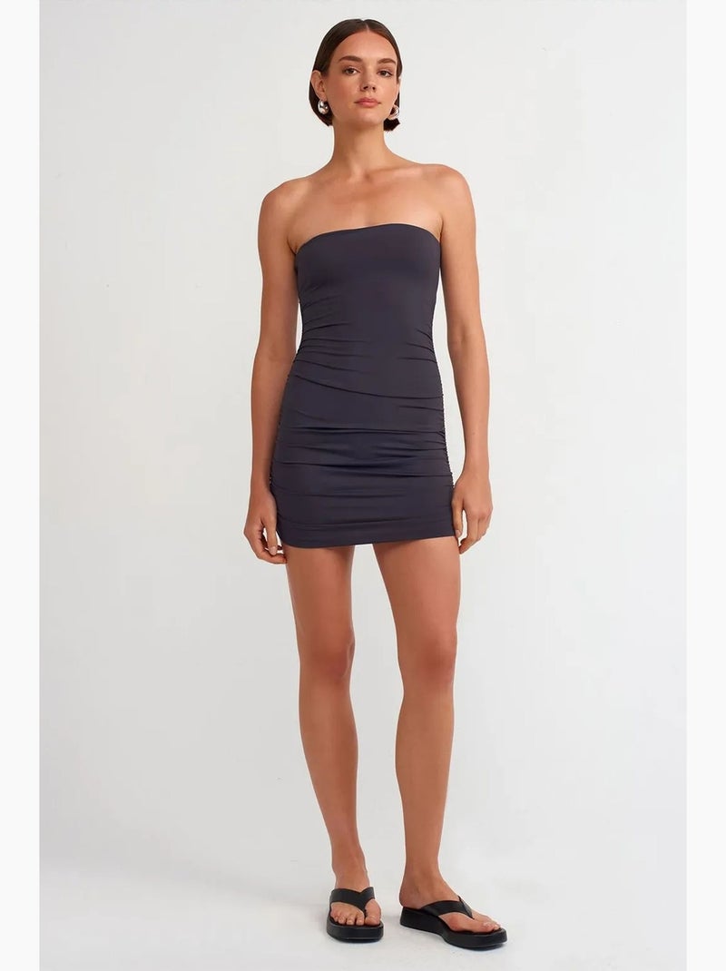Mini abito bodycon senza spalline dilvin Blu marino - Kiabi