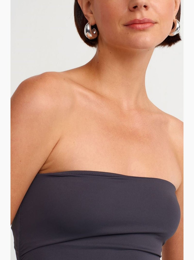 Mini abito bodycon senza spalline dilvin Blu marino - Kiabi