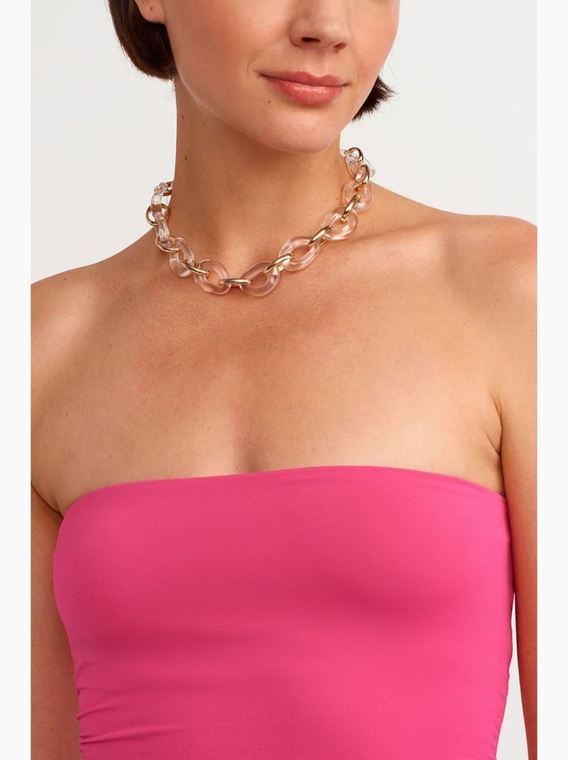 Mini abito bodycon senza spalline dilvin Rosa fluo/Solinotes - Kiabi