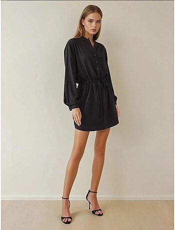 Mini abito-camicia in viscosa relax fit hiccup