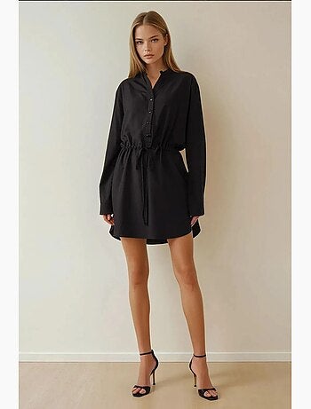 Mini abito-camicia in viscosa relax fit hiccup