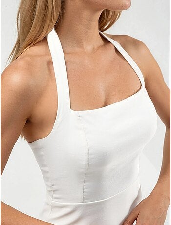 Mini abito con colletto halter hiccup