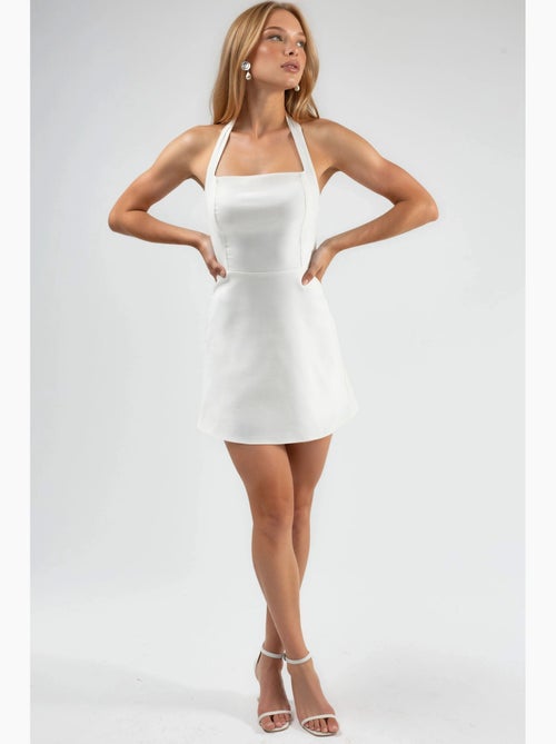 Mini abito con colletto halter hiccup - Kiabi Mini abito con colletto halter hiccup - Kiabi