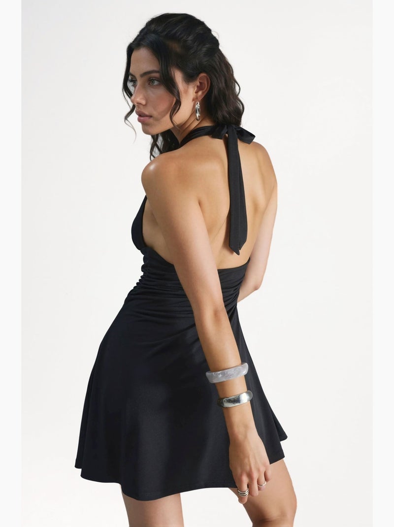 Mini abito con colletto halter hiccup Nero - Kiabi