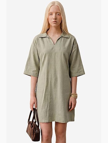 Mini abito con colletto polo e maniche a tre quarti my fashion