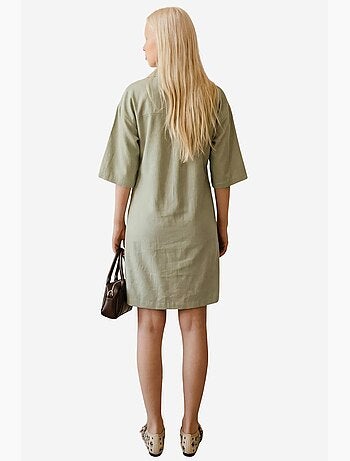 Mini abito con colletto polo e maniche a tre quarti my fashion