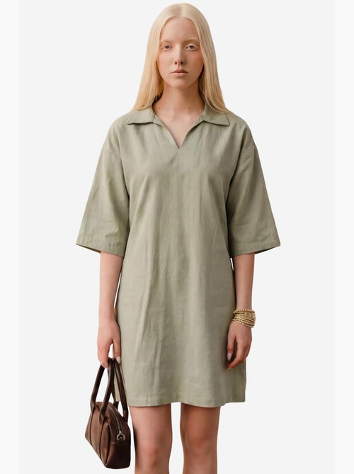 Mini abito con colletto polo e maniche a tre quarti my fashion - Kiabi