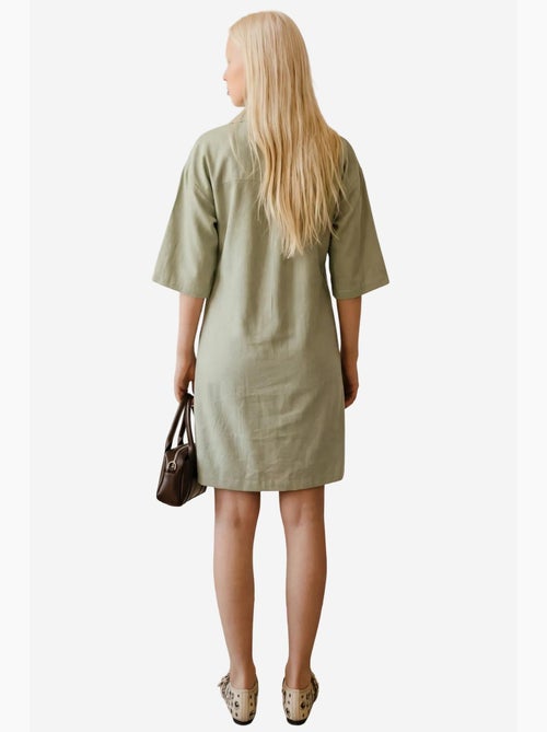 Mini abito con colletto polo e maniche a tre quarti my fashion - Kiabi