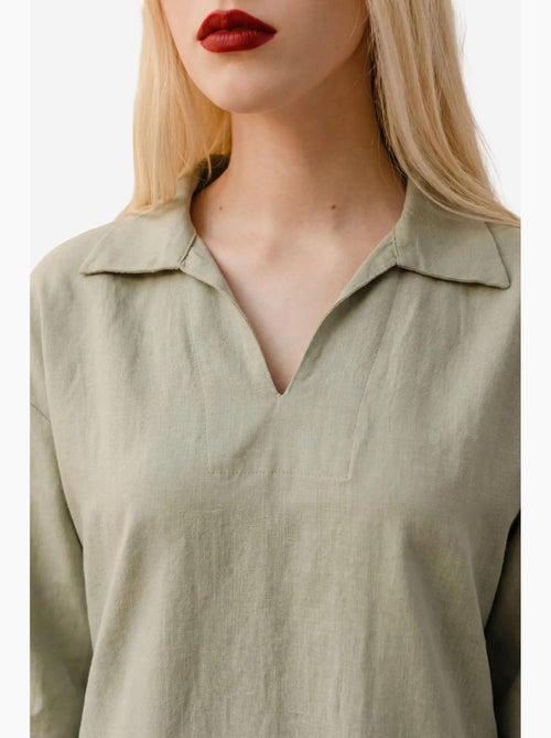 Mini abito con colletto polo e maniche a tre quarti my fashion - Kiabi