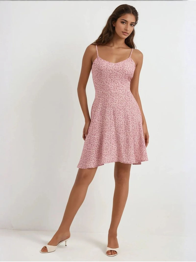 Mini abito con motivo floreale hiccup Rosa confetto - Kiabi