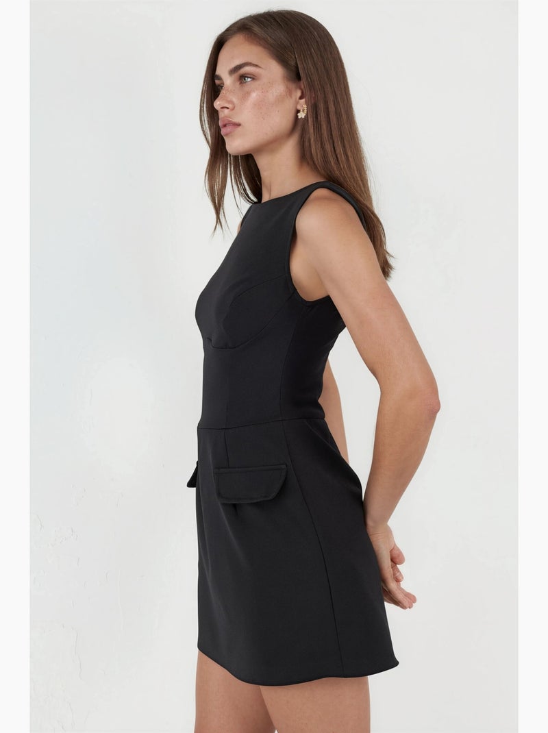 Mini abito con tasche a patta e shorts integrati hiccup Nero - Kiabi