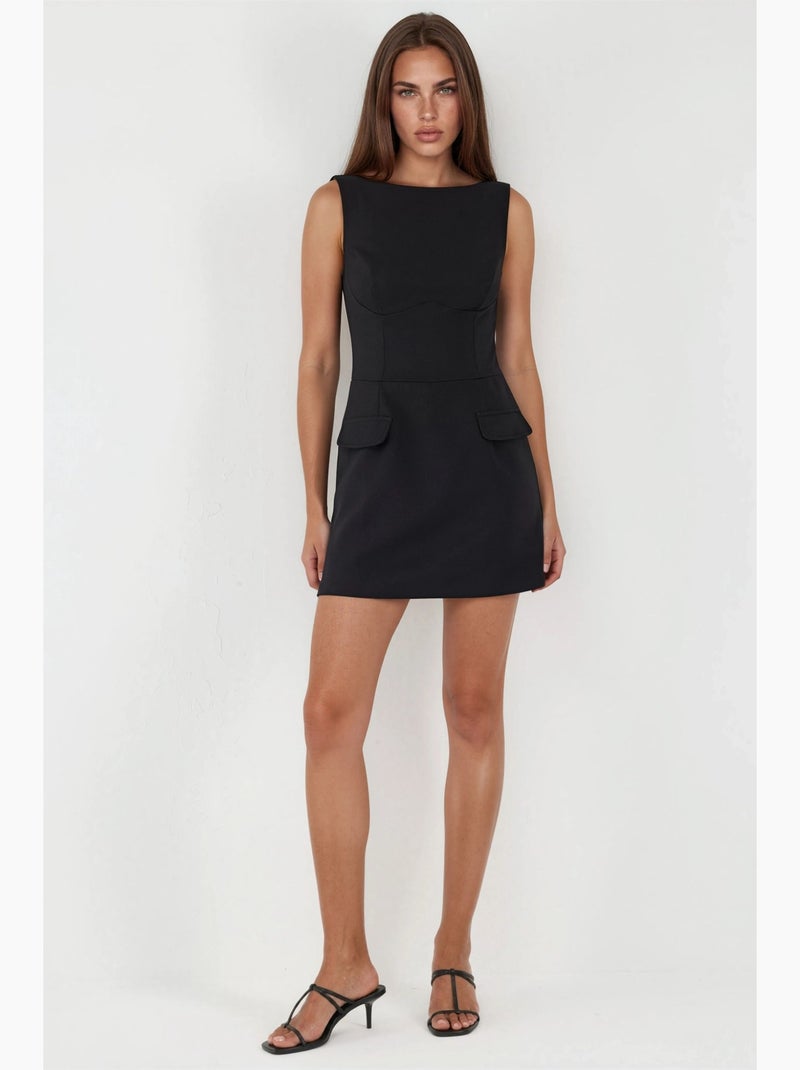Mini abito con tasche a patta e shorts integrati hiccup Nero - Kiabi
