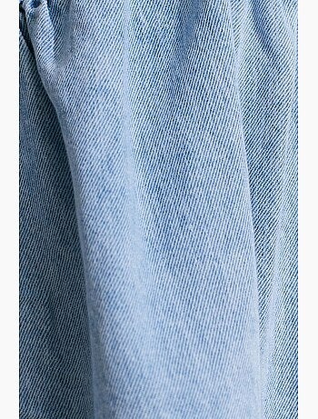 Mini abito halter in denim di cotone dilvin