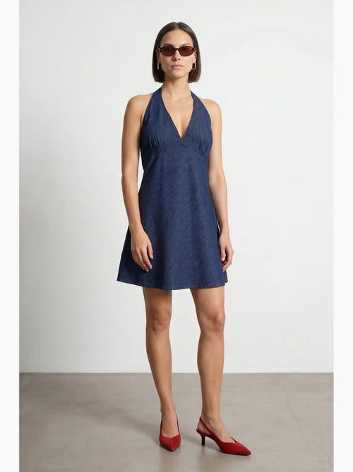 Mini abito halter in denim di cotone dilvin - Kiabi Mini abito halter in denim di cotone dilvin - Kiabi
