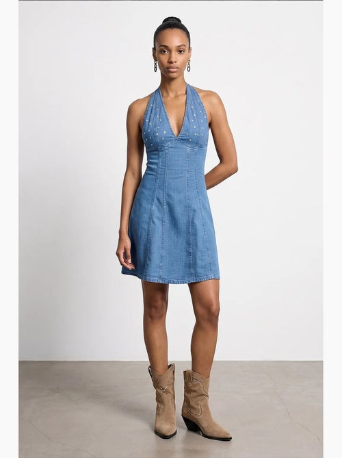 Mini abito halter in tencel dilvin - Kiabi Mini abito halter in tencel dilvin - Kiabi