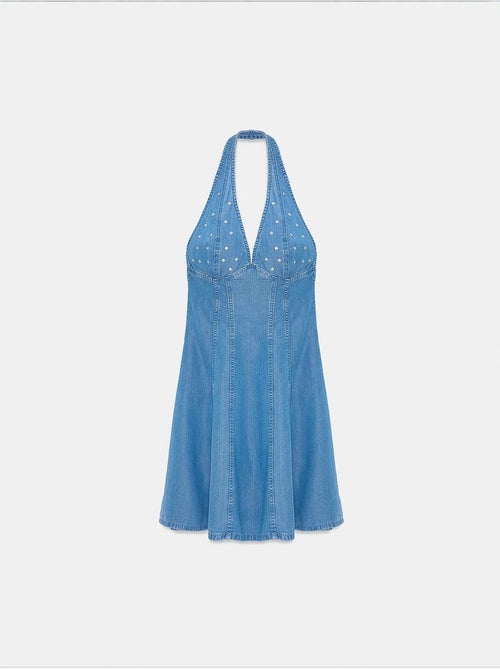 Mini abito halter in tencel dilvin - Kiabi Mini abito halter in tencel dilvin - Kiabi