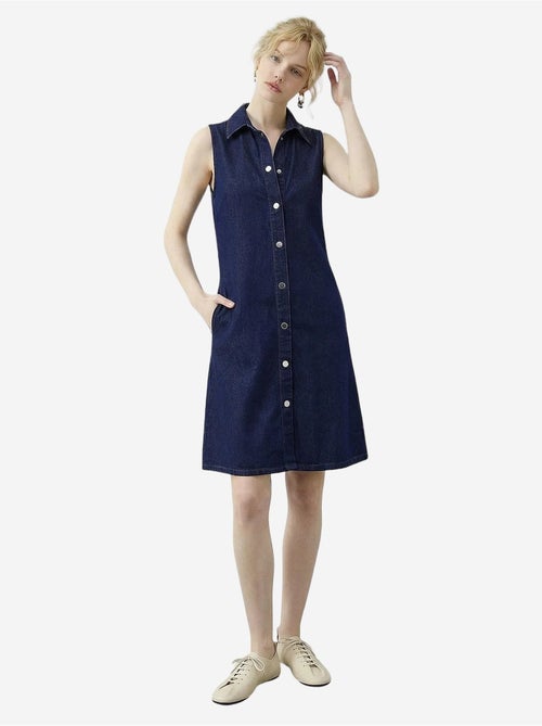 Mini abito in denim con colletto a camicia e tasca lucci - Kiabi Mini abito in denim con colletto a camicia e tasca lucci - Kiabi