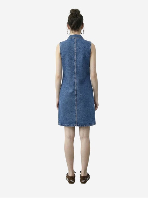 Mini abito in denim con colletto a camicia e tasca lucci - Kiabi Mini abito in denim con colletto a camicia e tasca lucci - Kiabi