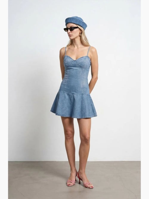 Mini abito in denim senza maniche dilvin - Kiabi Mini abito in denim senza maniche dilvin - Kiabi