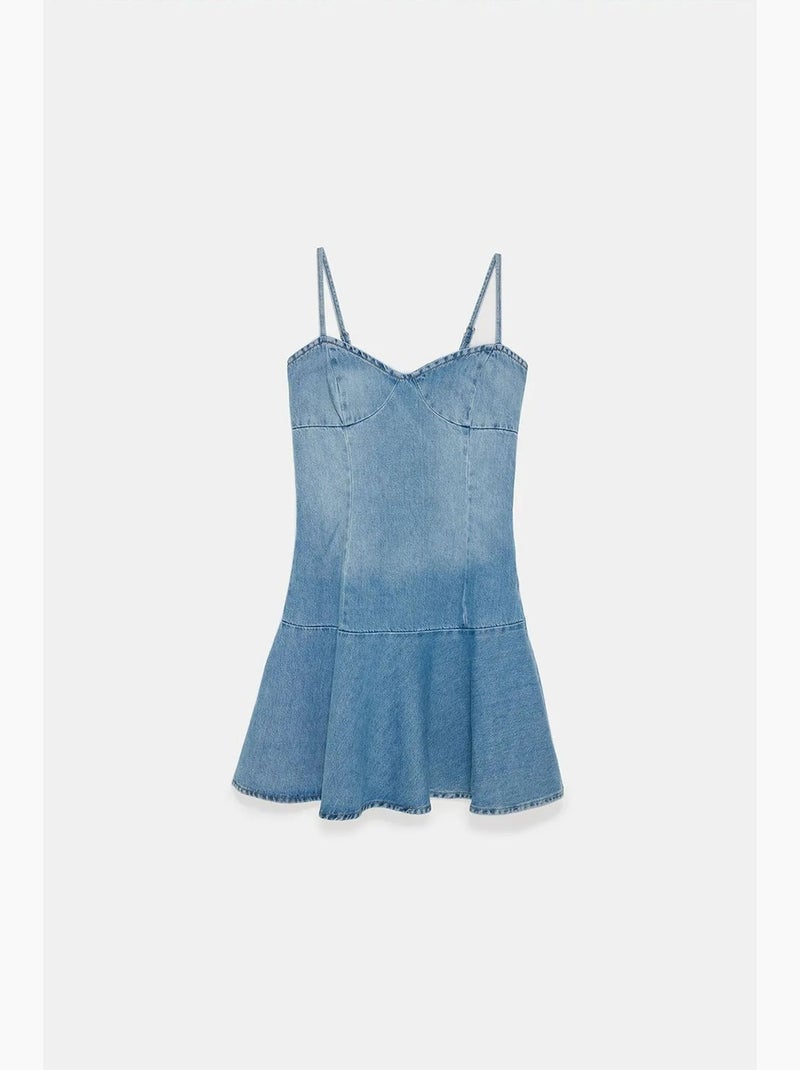Mini abito in denim senza maniche dilvin Blu zaffiro - Kiabi
