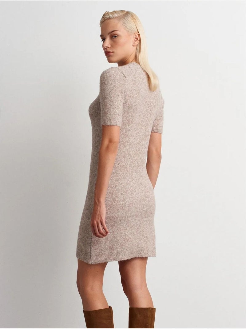 Mini abito in maglia a coste Beige naturale - Kiabi