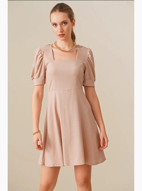 Mini abito in maglia con scollo quadrato in palissandro bdart - Kiabi