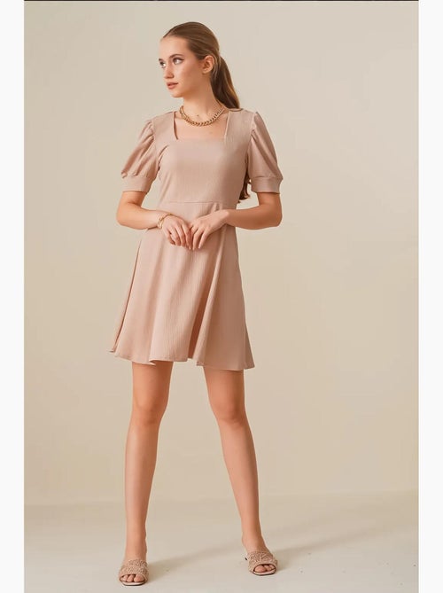 Mini abito in maglia con scollo quadrato in palissandro bdart - Kiabi