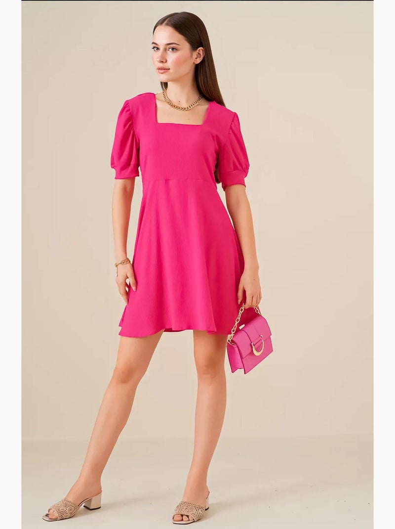 Mini abito in maglia con scollo quadrato in palissandro bdart Magenta - Kiabi